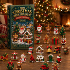 Metatoolskit🎄 24-Day Mini Christmas Ornament Advent Calendar | 24 unique festive buildable designs with hanging loops—perfect for decorating Christmas trees, wreaths, and holiday displays 🧱