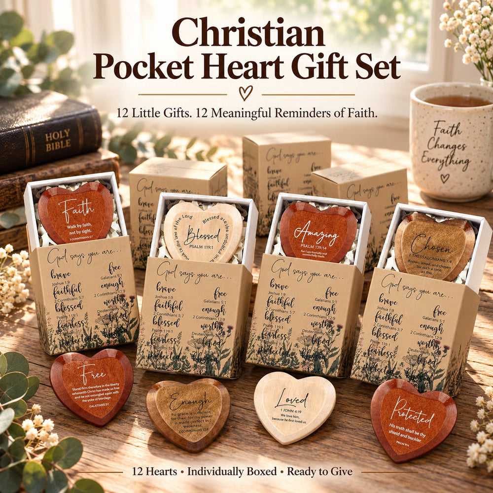 Embroiderym ⏳🔥Last Day 60% OFF ✝️ - 🎁 Christian Pocket Heart Gift Set(Set of 12)