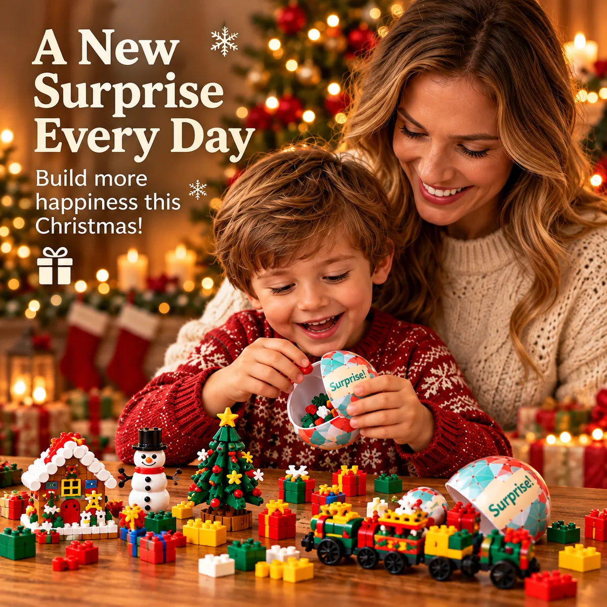 Centralshelf🎄🎅 2026 Christmas Capsule Building Blocks, Surprise Mini Building Set 🎁