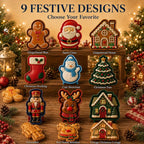 Embroiderym 🎄Only $4.99 Last Day Promotion!🍪Christmas Baking Moulds – 9 Festive Designs 🎄