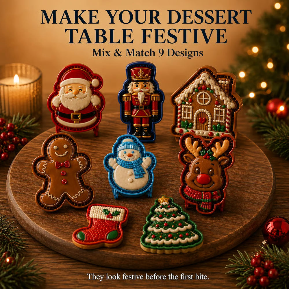 Embroiderym 🎄Only $4.99 Last Day Promotion!🍪Christmas Baking Moulds – 9 Festive Designs 🎄