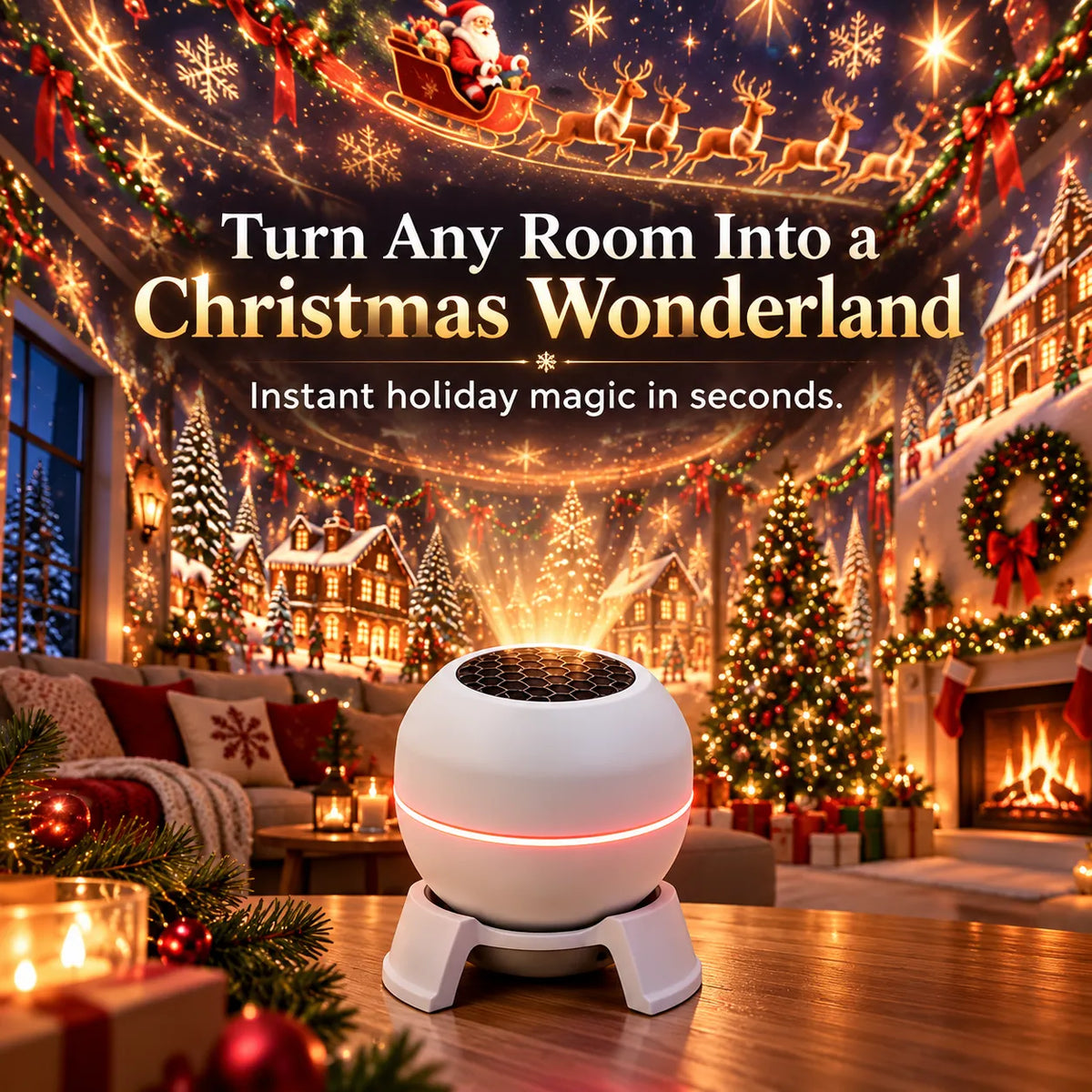 Sooplix 🔥 Turn Any Room Into a Christmas Wonderland – Holiday Projection Night Light