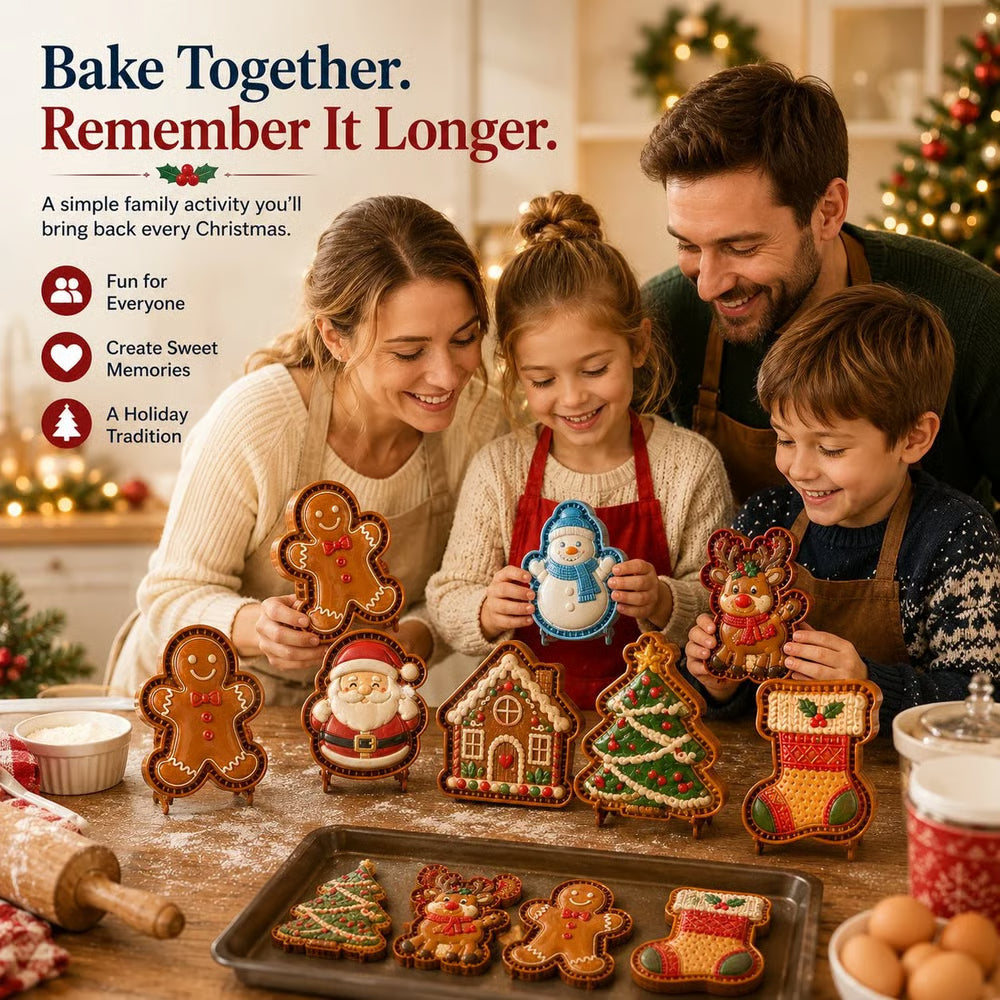 Embroiderym 🎄Only $4.99 Last Day Promotion!🍪Christmas Baking Moulds – 9 Festive Designs 🎄