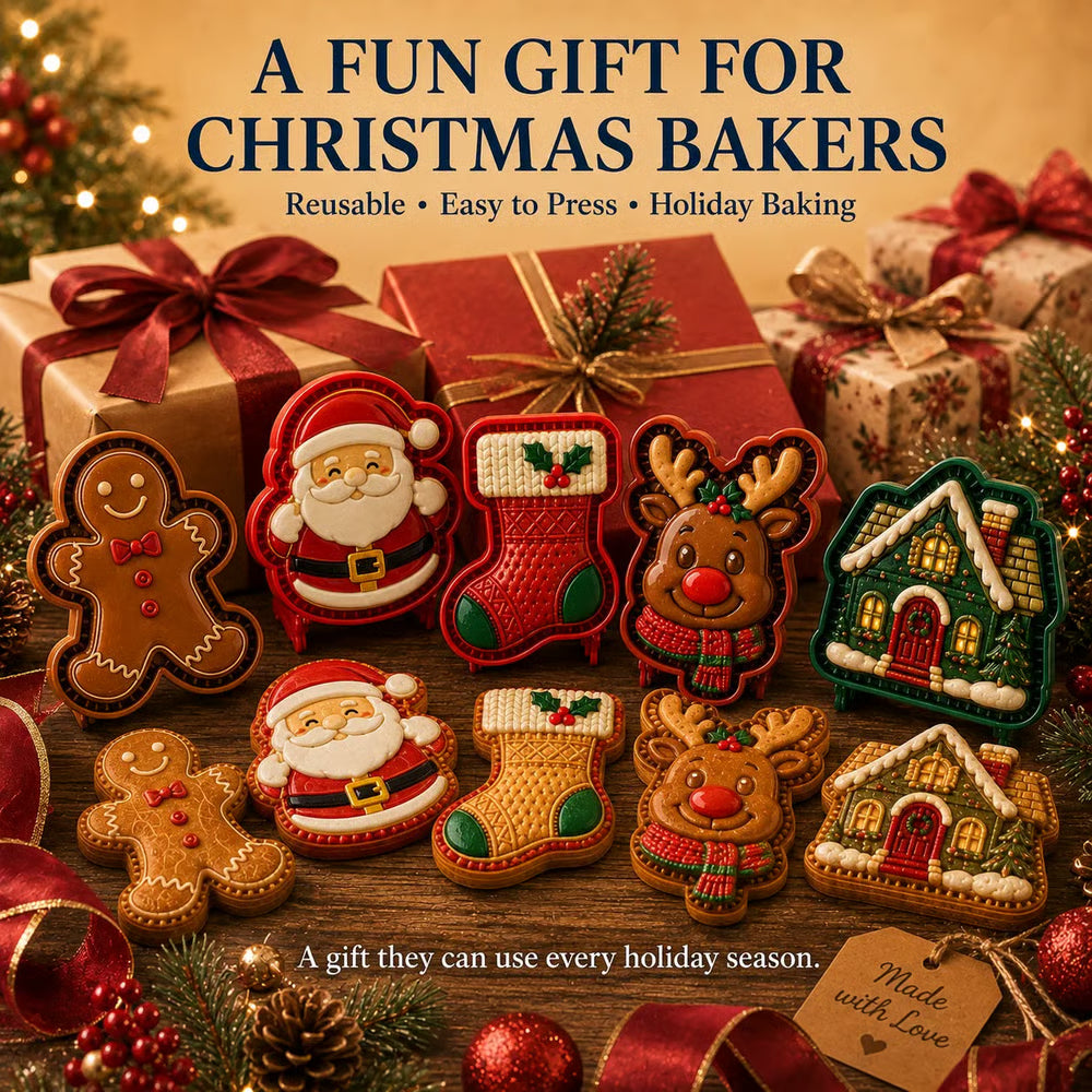 Embroiderym 🎄Only $4.99 Last Day Promotion!🍪Christmas Baking Moulds – 9 Festive Designs 🎄