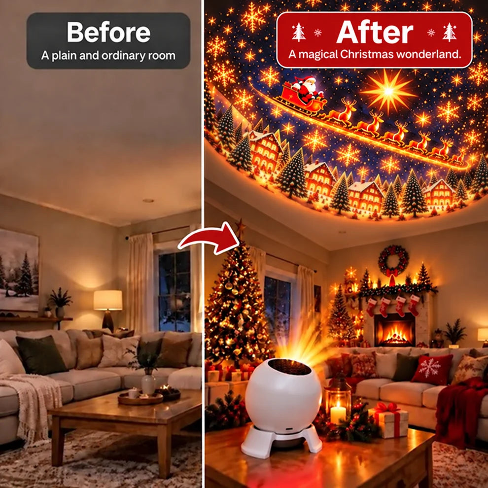 Marssirace 🎅 Turn Any Room Into a Christmas Wonderland – Holiday Projection Night Light