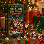 Metatoolskit🎄 24-Day Mini Christmas Ornament Advent Calendar | 24 unique festive buildable designs with hanging loops—perfect for decorating Christmas trees, wreaths, and holiday displays 🧱