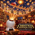 Marssirace 🎅 Turn Any Room Into a Christmas Wonderland – Holiday Projection Night Light