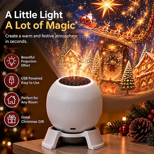 Marssirace 🎅 Turn Any Room Into a Christmas Wonderland – Holiday Projection Night Light